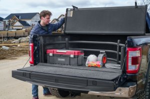 Ford F-150 Truck Bed Tailgate Extender - AMP Research - BedXtender HD Sport - Black - `04-`22